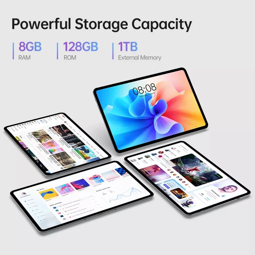 Teclast T40 Pro 4G Tablet 10,4 Pulgadas Pantalla 2000*1200, 8GB RAM+128GB ROM Ampliable hasta 1TB, Cámara Frontal 8MP Trasera 13MP, WiFi Doble Banda, Bluetooth 5.0, Batería 7000mAh Carga Rápida PD 18W 8