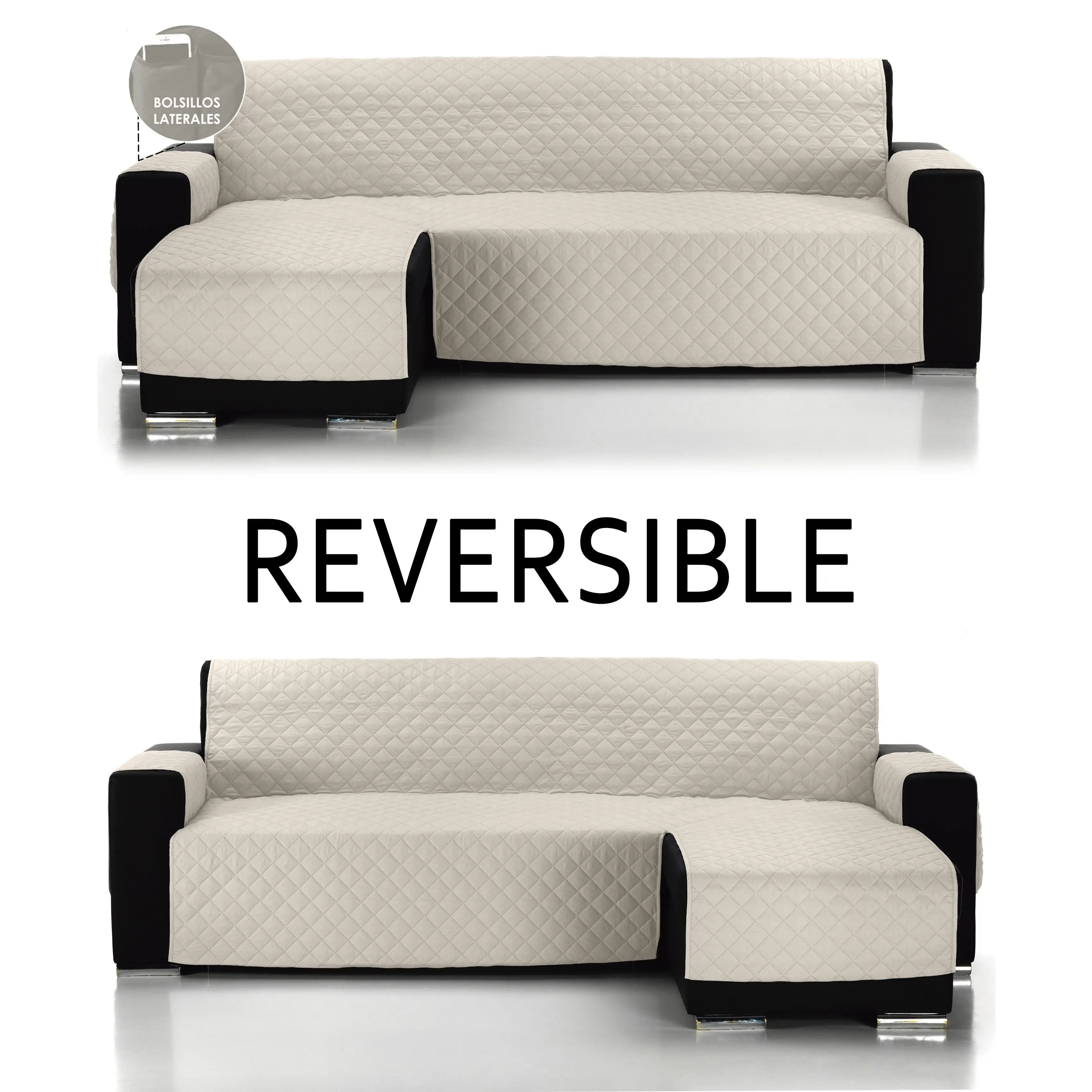 New & ALMERITEX 2000 Sofa covers Chaise Longue Reversible-Sofa Protector-padded Sofa-easy to clean