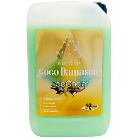 LabOncler Suavizante Líquido Coco Damasco, Aroma a Coco y Vainilla, Fórmula Eco-Jin Multiusos con Microcápsulas Perfumadas de Larga Duración para Ropa Blanca y de Color, 3 Litros