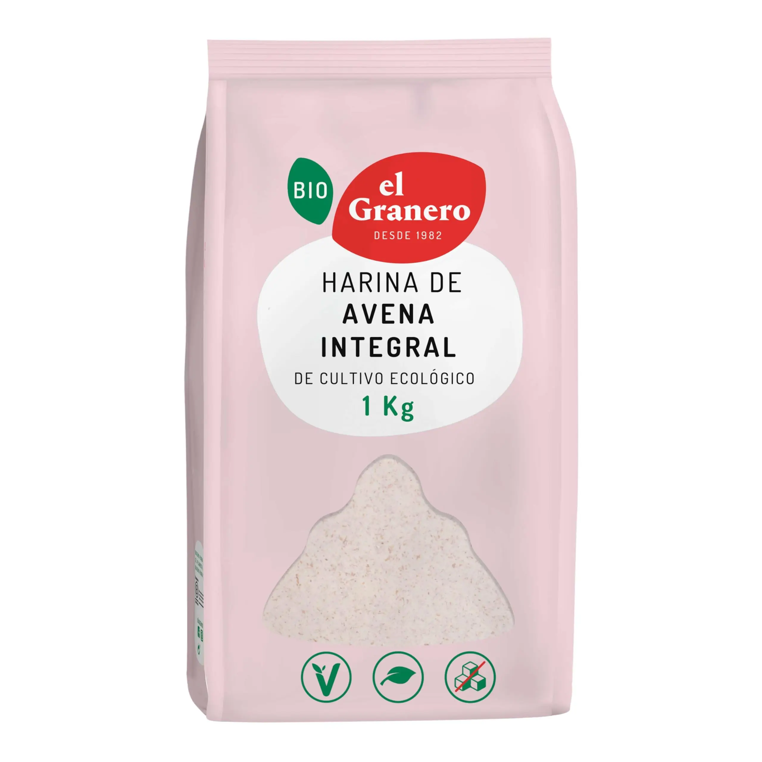 El Granero Integral - Harina Ecológica de Avena - 1000 g - Contribuye a Mejorar el Tránsito Intestinal - Favorece el Desarrollo Muscular - Indicada para Elaborar Galletas o Pan