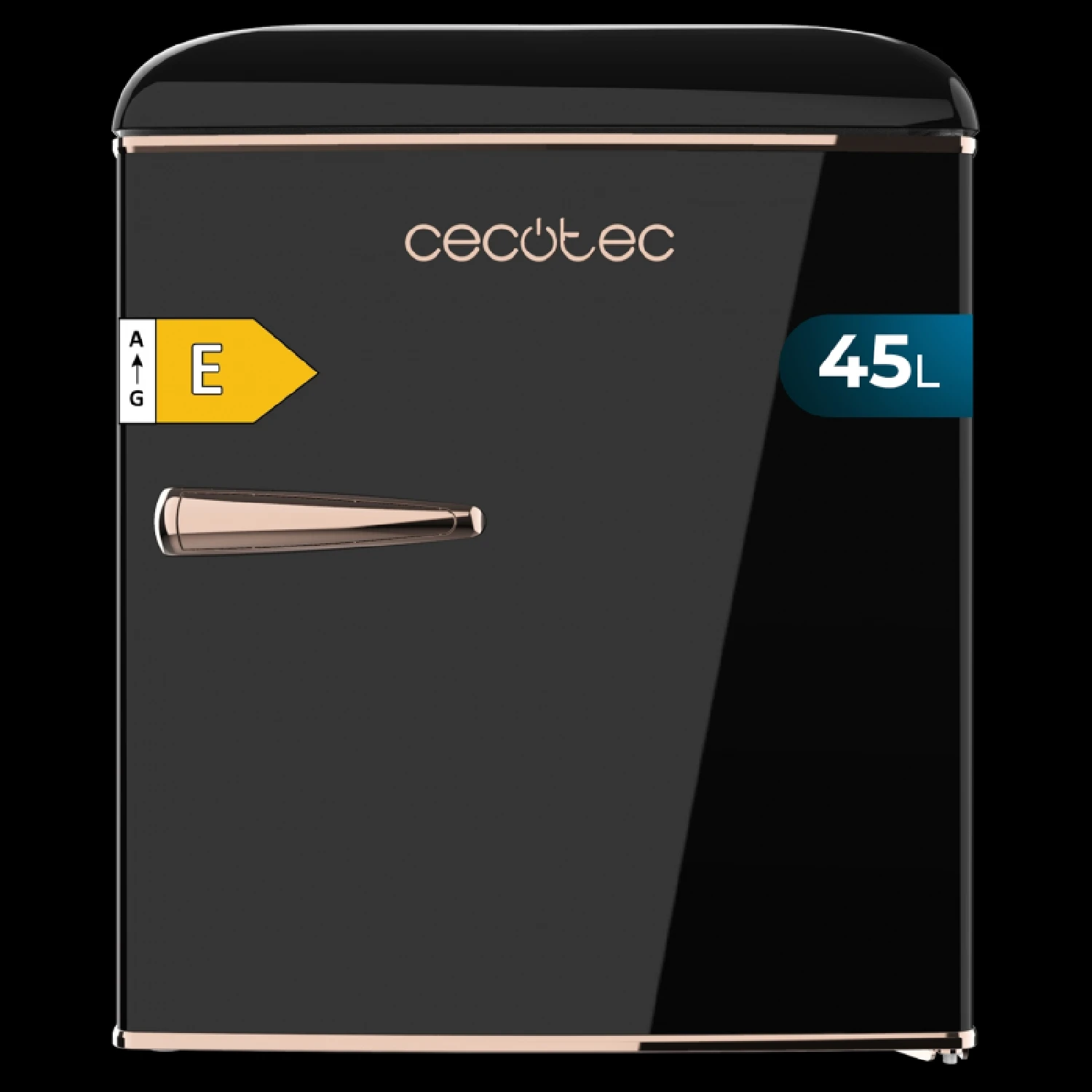 Cecotec Nevera Pequeña Frigorífico Retro Sobremesa 45L Bolero CoolMarket TT Origin 45 Black E. 55cm de Alto y 44,7cm de Ancho
