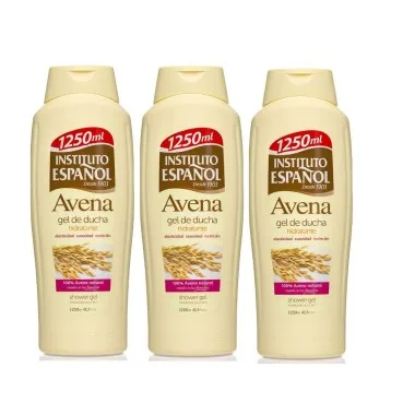 Gel de ducha hidratante con avena Instituto Español. Pack Ahorro 3 x 1250 ml
