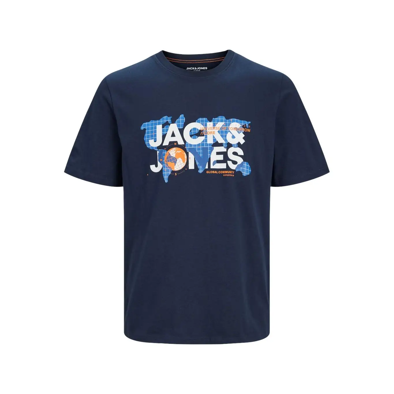 Jack & Jones men's cotton T-shirt 160 grs series Core Mod JCODUST logo print fashion Casual Ref 240276