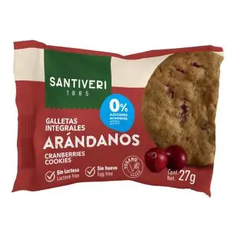 GALLETAS INTEGRALES ARANDANOS 0% azucares 3uds.