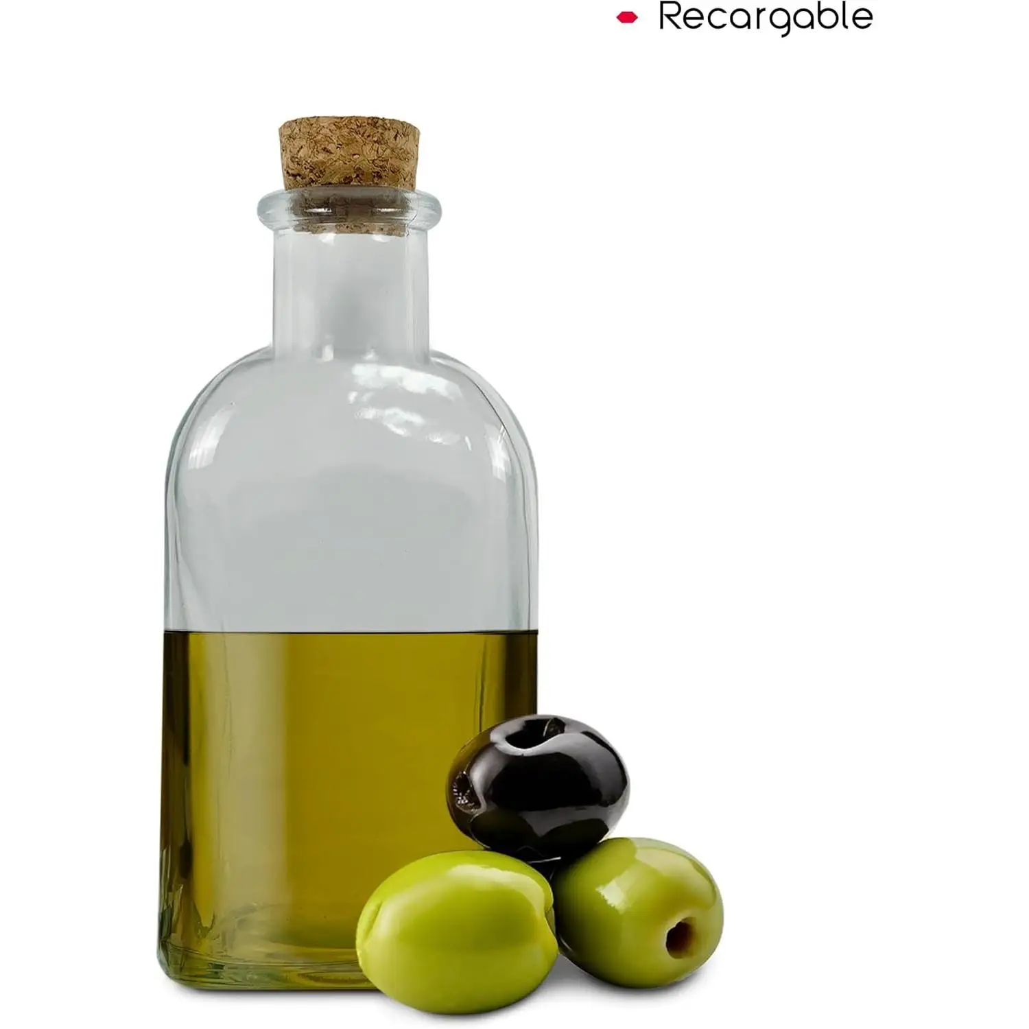 C.A-glass bottle Frasca-glass bottles with cork stopper-transparent-available in various sizes