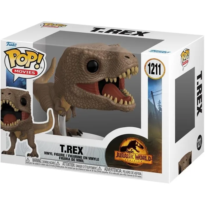 Funko Pop figure! Jurassic World Dominion T.Rex movies 1211 model | 62222-Original-collectible miniature figures for exhibition-gift Idea-official merchandise-toys for children and A