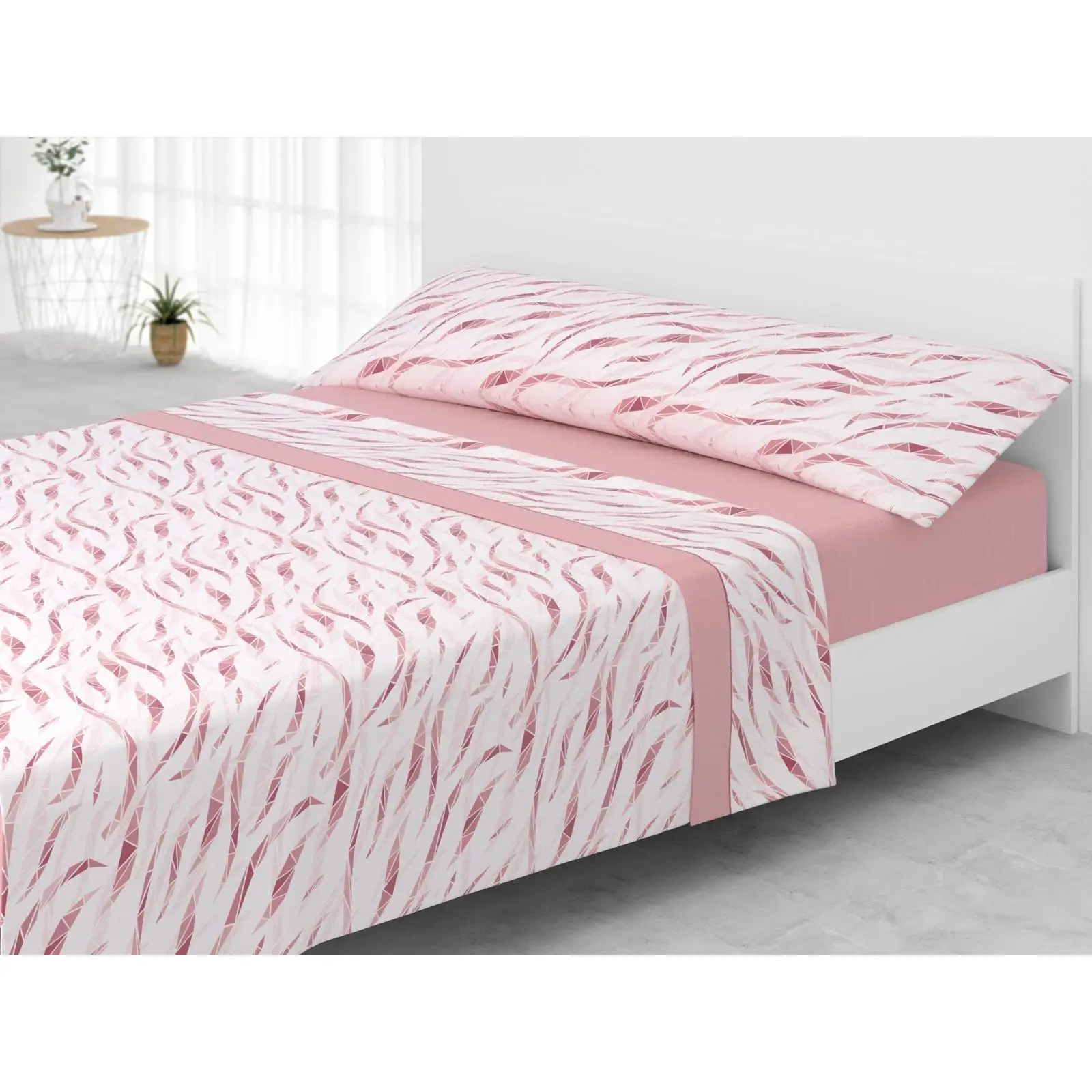 Rosa Juego Sábanas Coralina Lopez