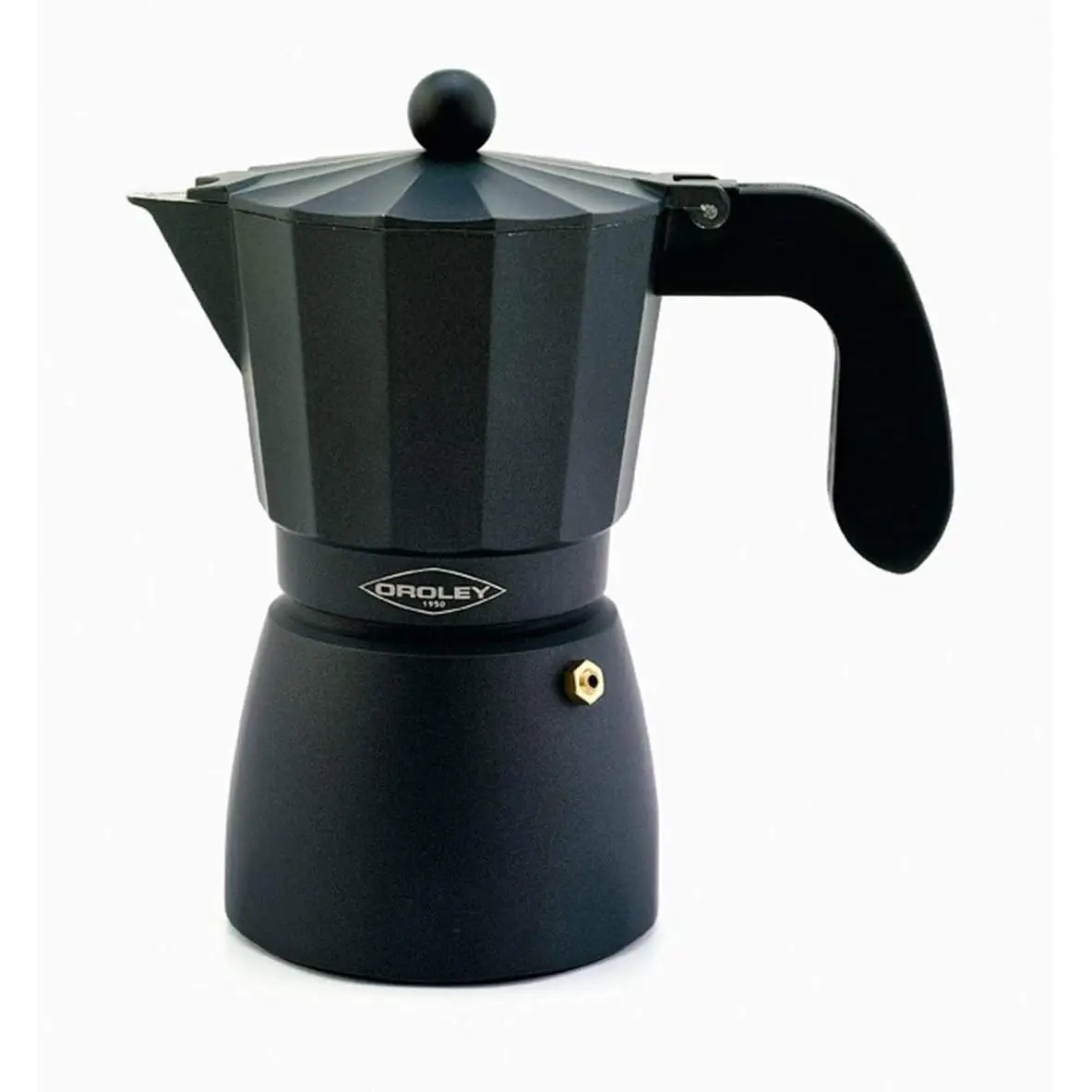 Black Touareg Italian coffee maker 1/3/6/6/9/12 cups in black color suitable for ceramic, fire and gas