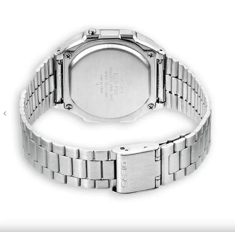 Casio vintage a168wa-1 watch with self-adjusting strap - elegant and retro unisex design