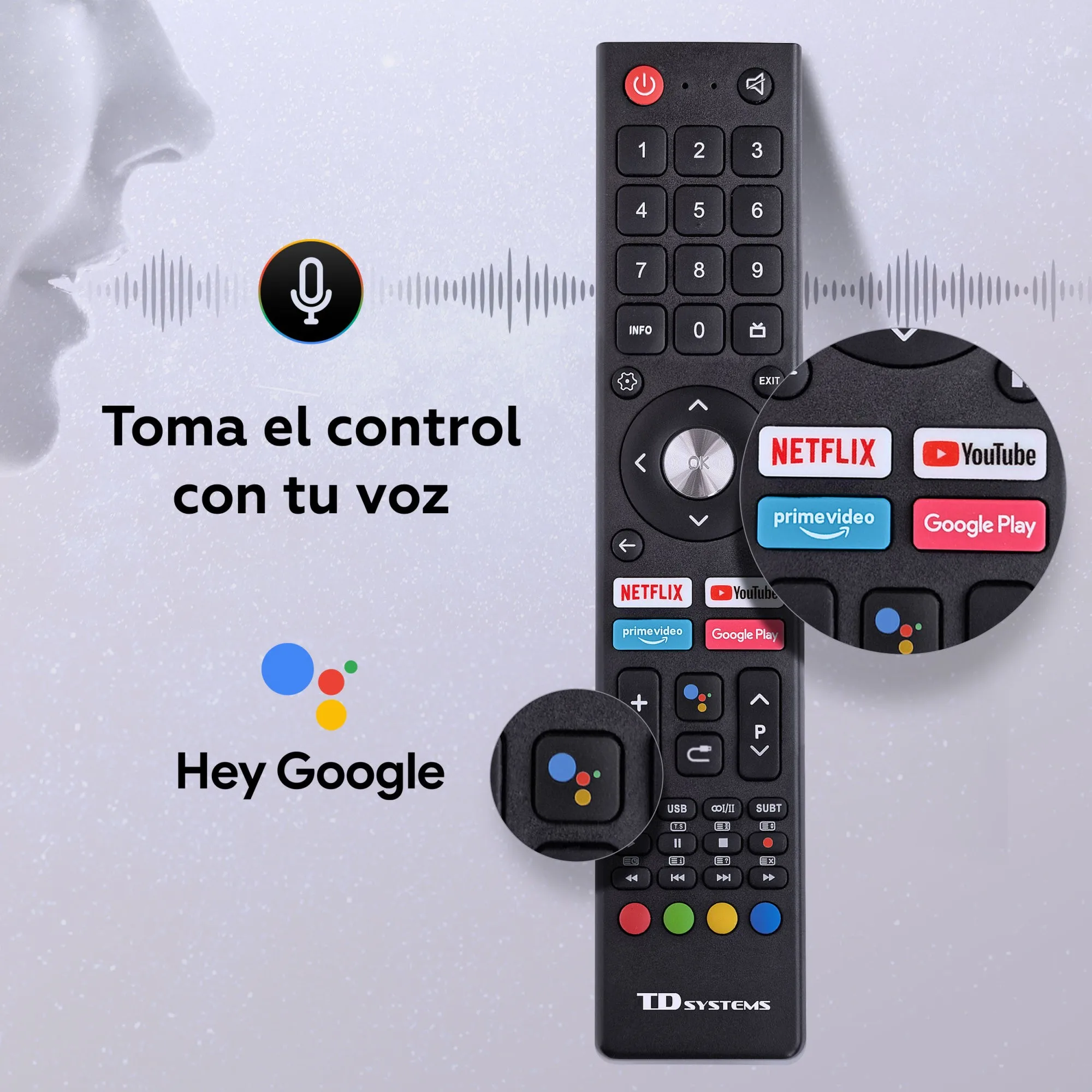 Smart tv 40 inches full hd hey google official assistant with voice control. Android tv 14 - td systems k40dlc21gle