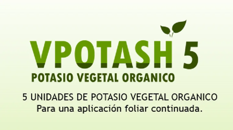 CHAMAE VPotash 5. Green potassium, the only potassium on the market of 100% plant origin. Immediate effect. Professional use