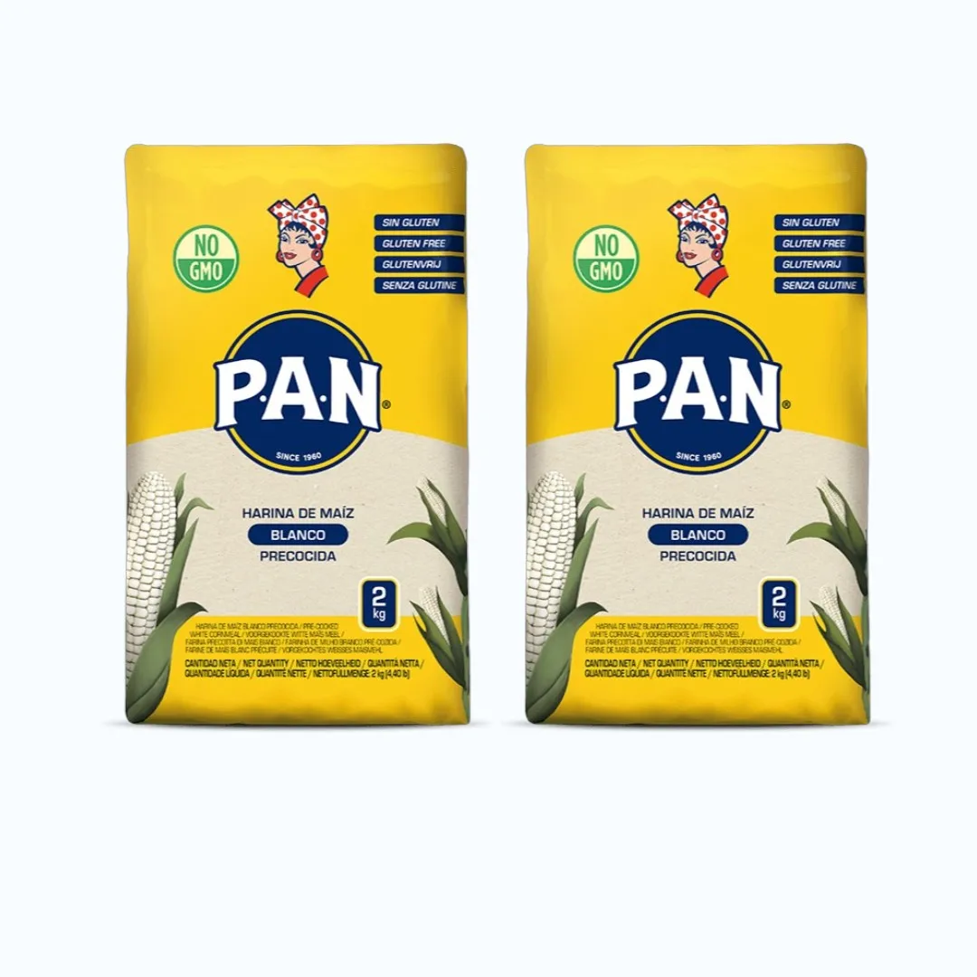 PAN Harina de Maíz Precocida - 2KG x 2 - P.A.N (copia)