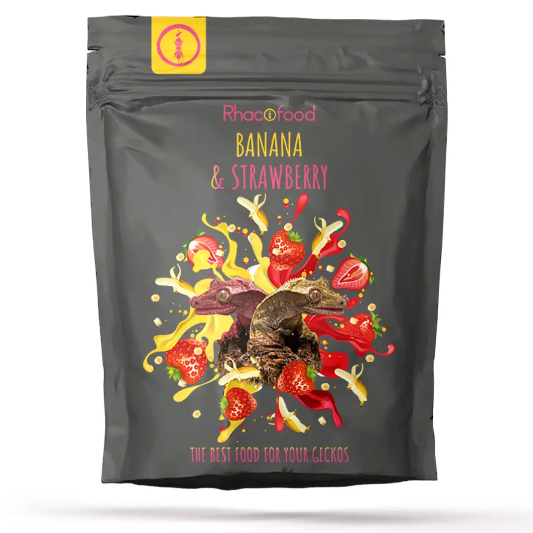 Rhacofood Platano y Fresa - Alimento para Reptiles Frugívoros Sabor Plátano y Fresa