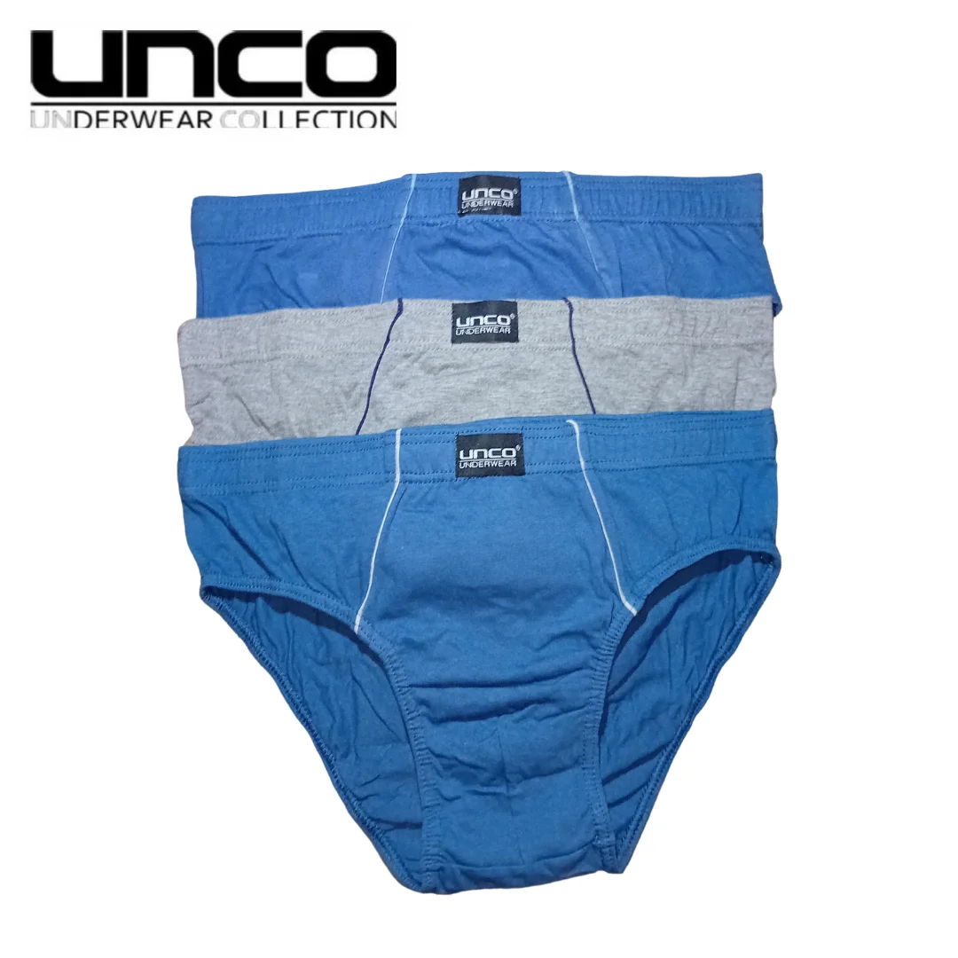 UNCO Slip men's underpants (3 pieces Pack) | Breathable and soft cotton men's underwear, modern design with comfortable fit, Ideal for daily wear, Casual style and maximum comfort all day