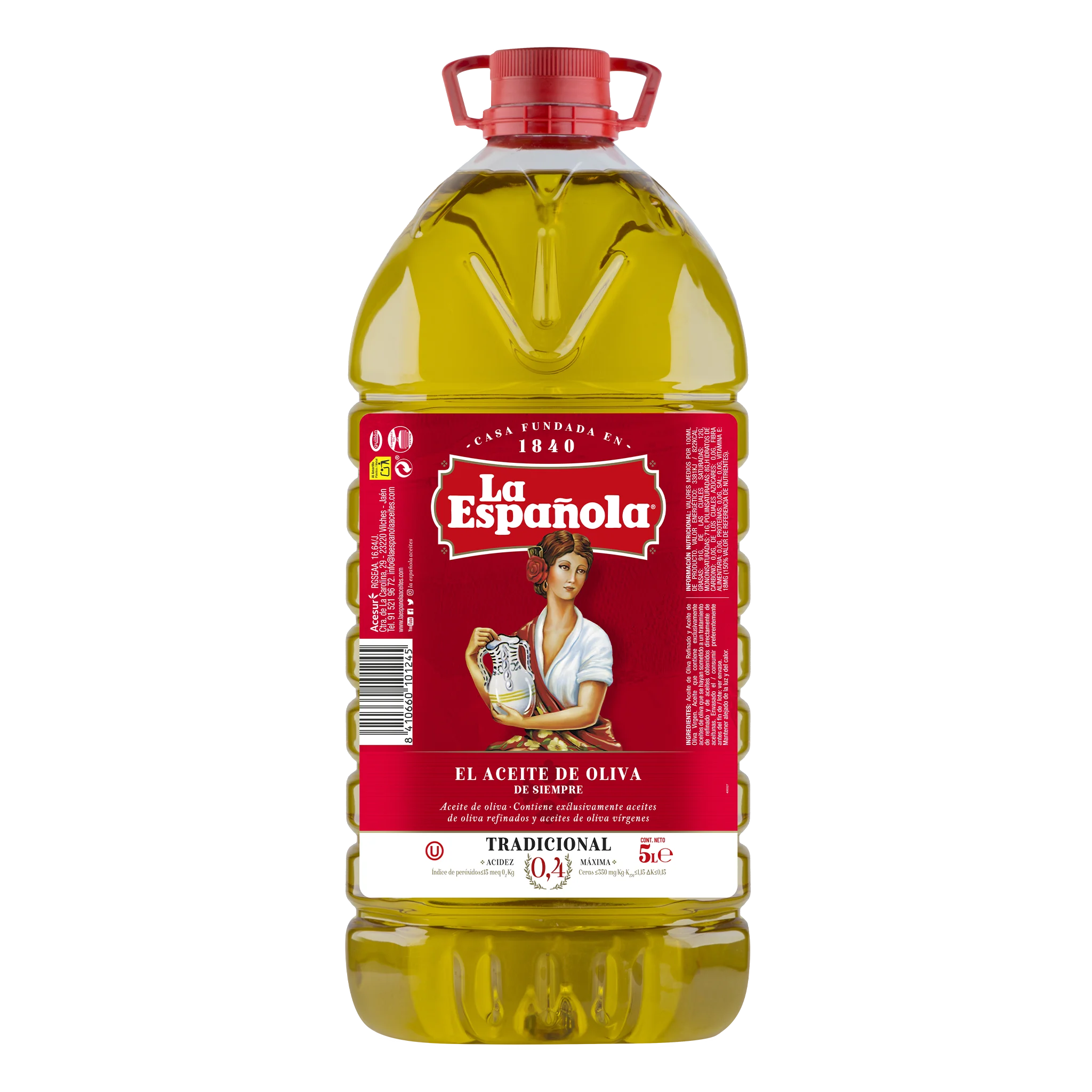 Aceite de Oliva Suave 0,4 Garrafa 5L La Española — oferta en AliExpress