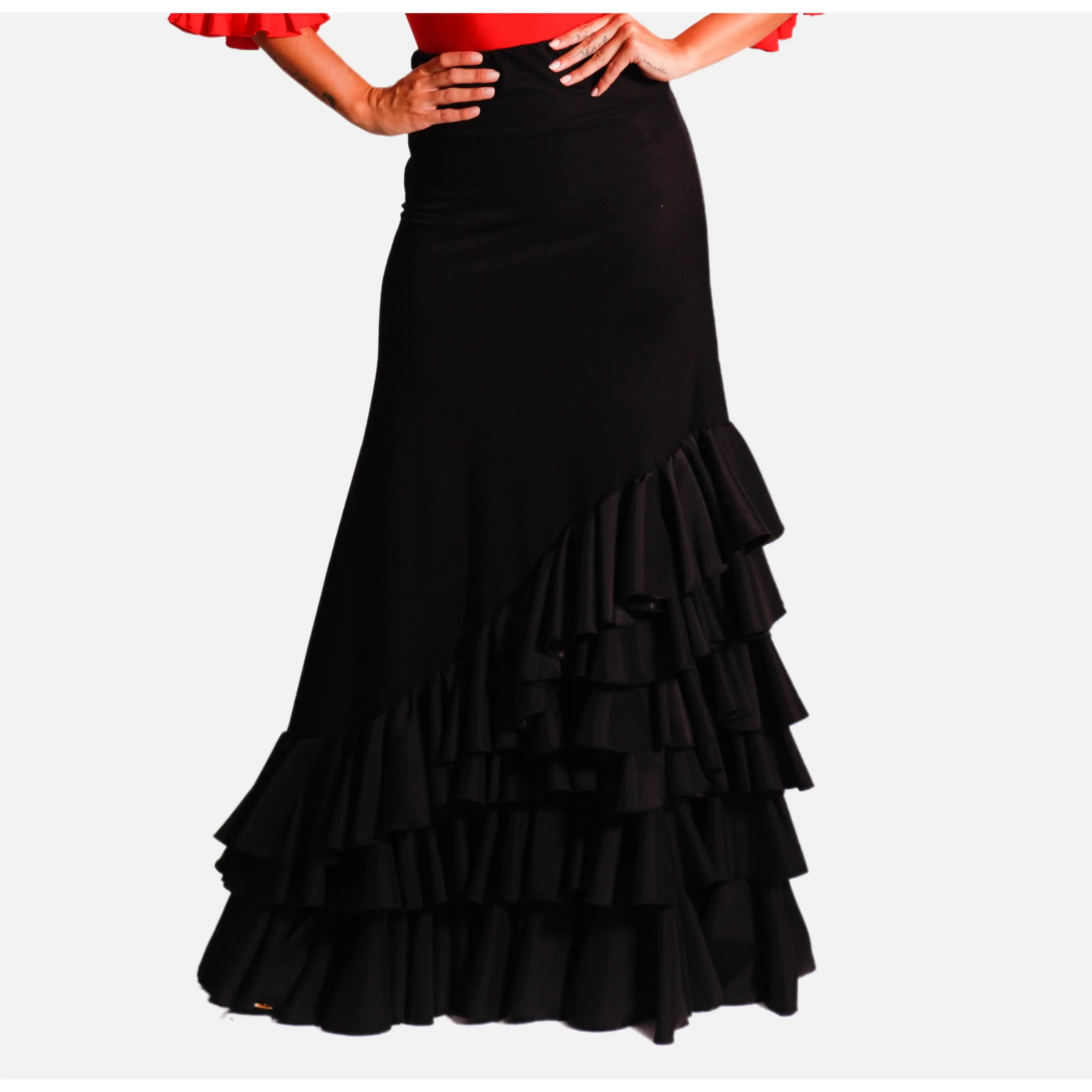 Professional flamenco skirt with 6 ruffles