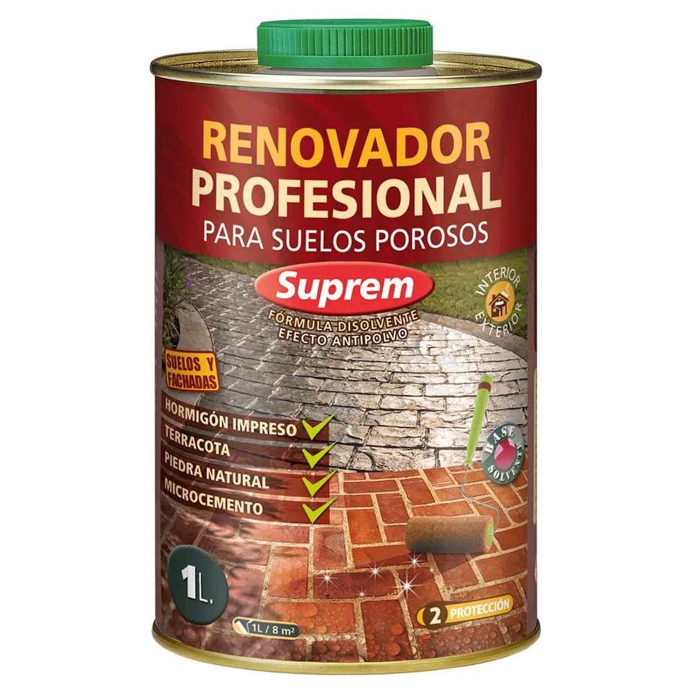 Monestir Renovador Profesional Suelos Porosos Incoloro Impermeabilizante con Efecto Mojado y Brillo Supreme