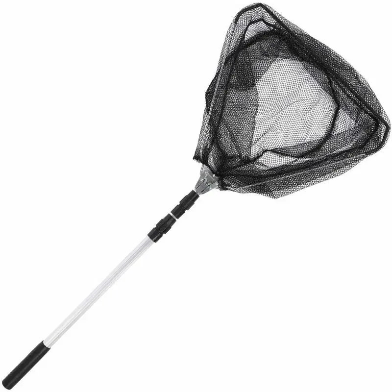 Red De Desembarco De Pesca Plegable, Red Triangular Telescópica para Capturar O Liberar Peces 54-150 Cm