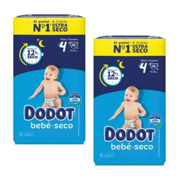 Dodot Bebé Seco Pañales Tallas 2, 3, 4 y 5 - Paquete de Unidades y Marca Dodot - Envío Gratis