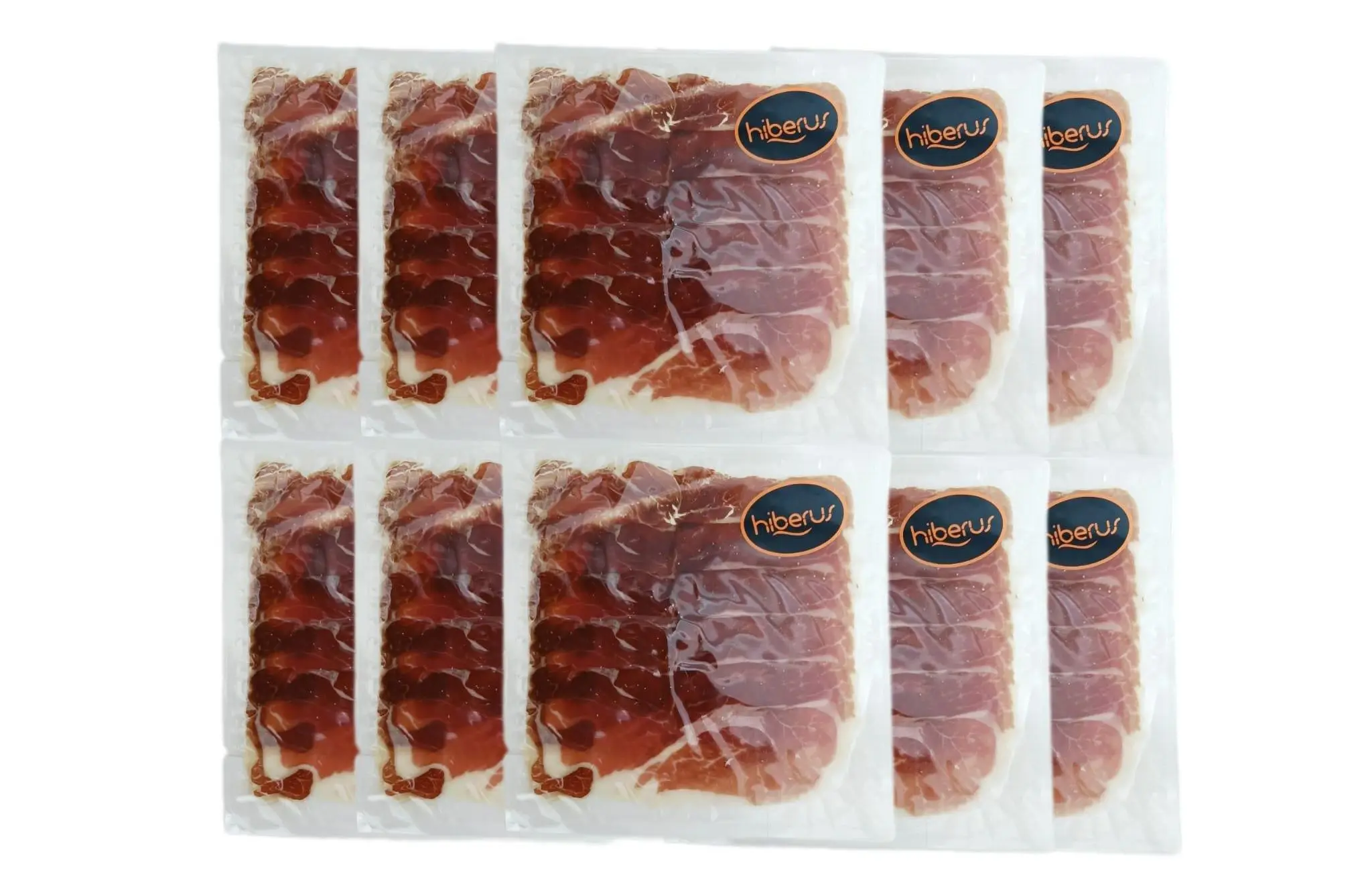 JAMON DE CEBO IBERICO 50% RAZA IBERICA HIBERUS 70GR, 10 SOBR