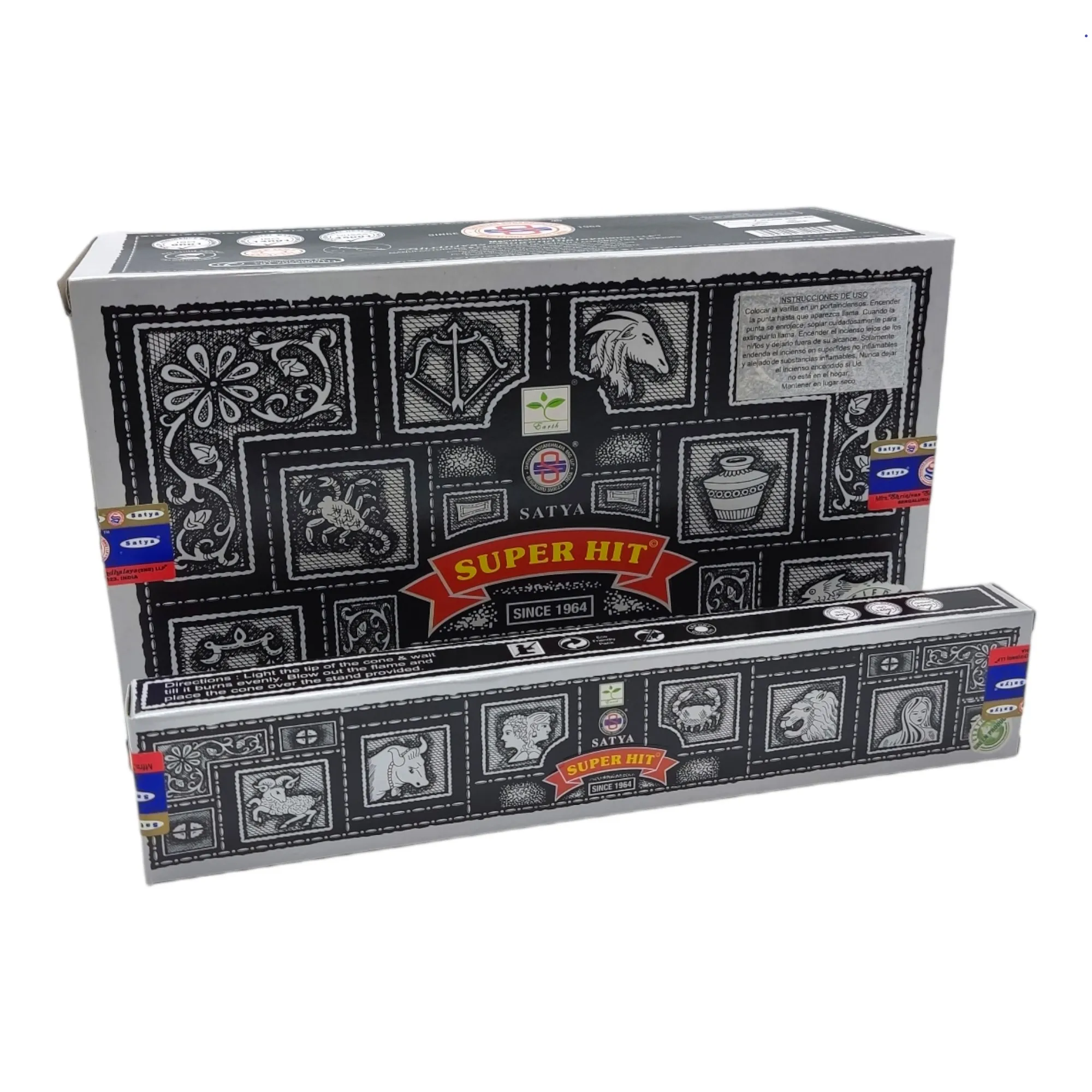 SATYA Weihrauch Super Hit, Original (12 Packungen x 15 g) – Massala-Kräuteraroma für Meditation, Entspannung und Yoga