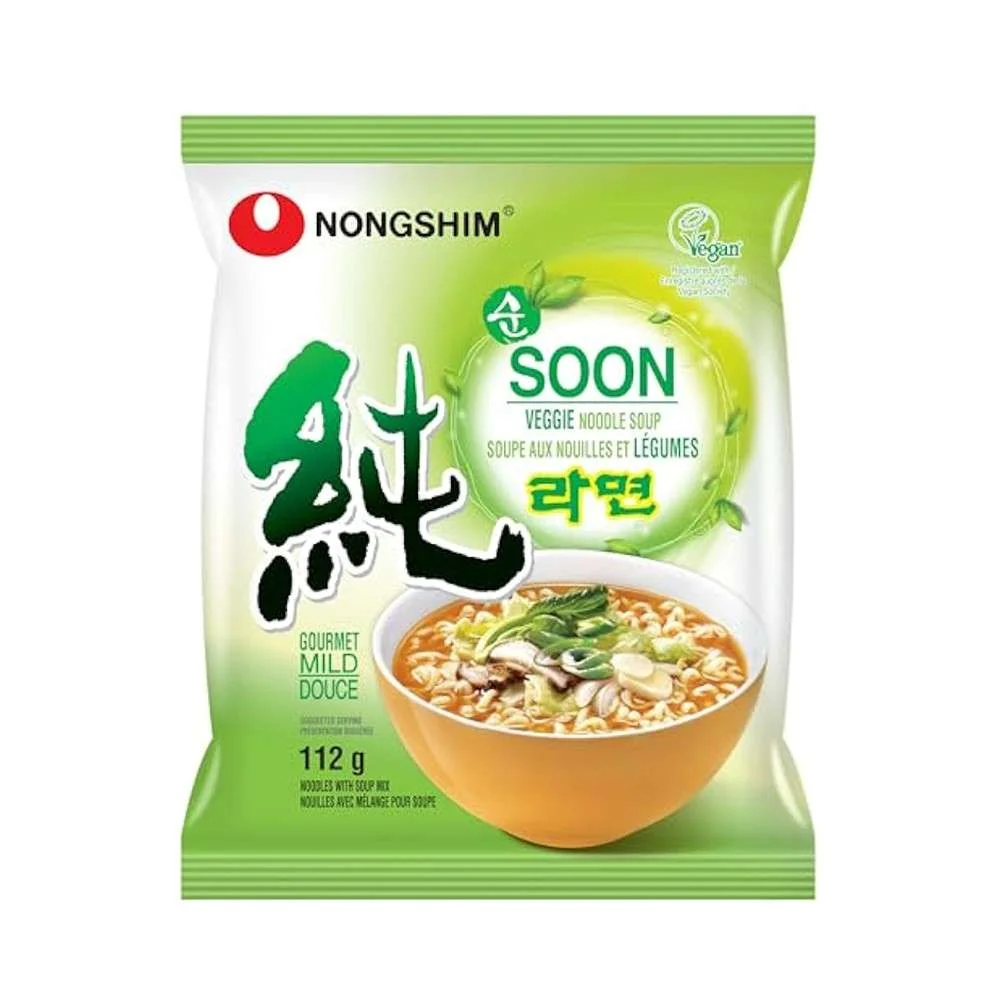 Nongshim Fideos Instantáneos Coreanos 120g (Pack de 5) – Ramen Picante y Delicioso | Sopa Rica y Profunda, Fideos Firmes y Auténtico Sabor Coreano