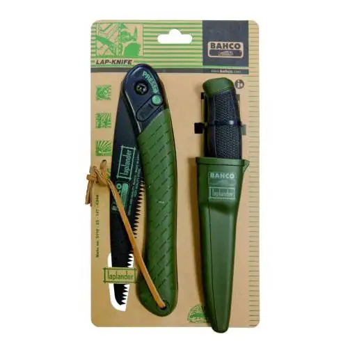 Serrucho BAHCO plegable 396-LAP y cuchillo/ machete 2444