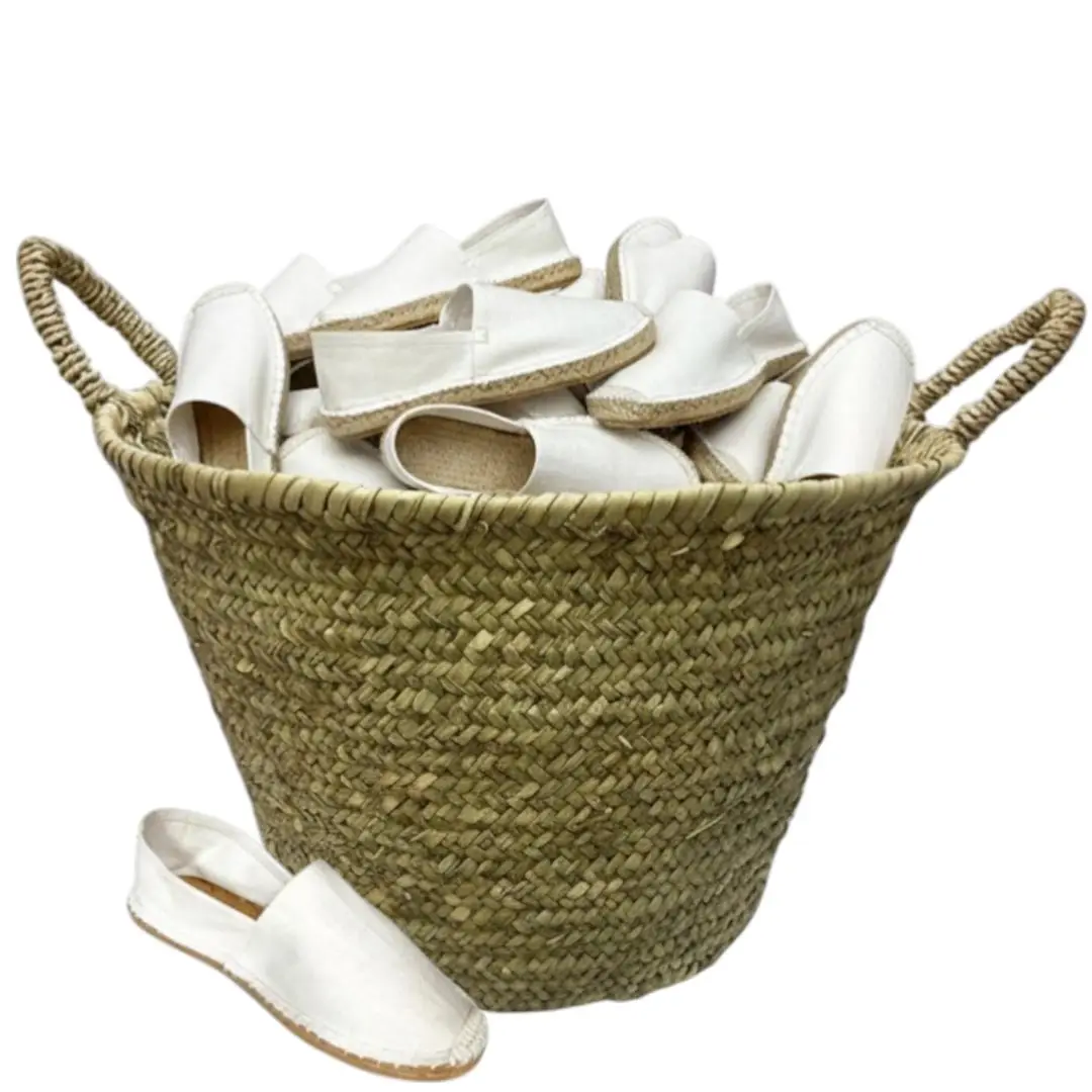 Alpargatas bodas Esparto Blancas (Pack 36/48 pares) (Regalo Capazo+Bolsas Celofán+Tarjetas+Cintas)mundiBODA Modelo 35008