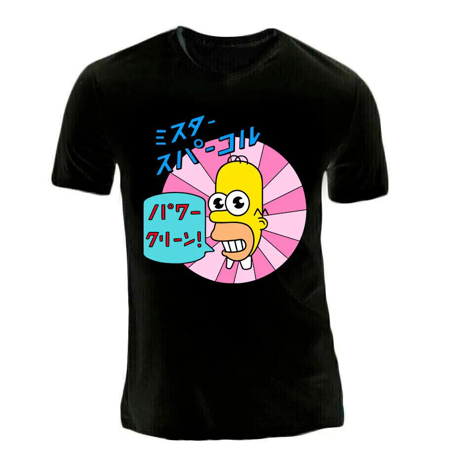 HOMER DETERGENT T-SHIRT MR SPARKLE SIMPSONS - Men's short sleeve t-shirt made of 100% cotton, features crew neck and DTF print, ideal for casual wear or gifts.
