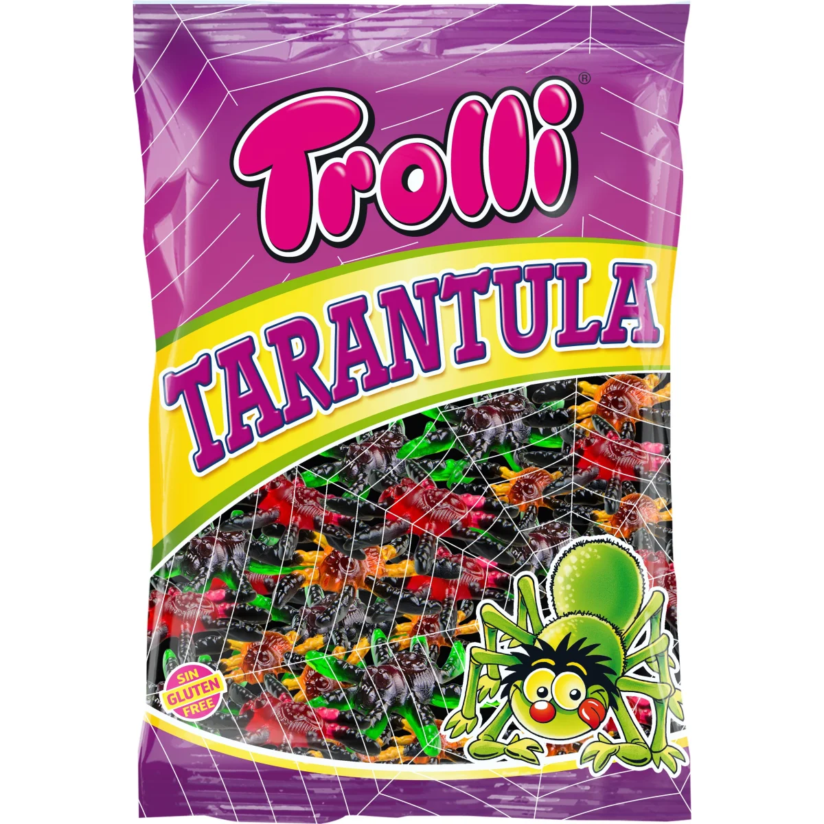 Trolli Tarántula Gominolas Halloween Bolsa 1KG Sin Alérgenos