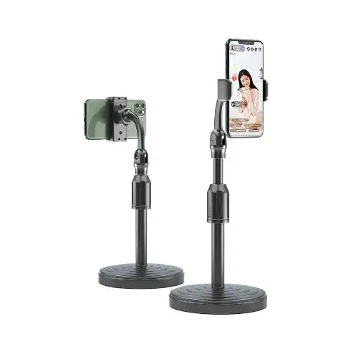 IPSDI dual rotating desktop stand for mobile phone for video, recording, Tiktok YouTube Live, Studio