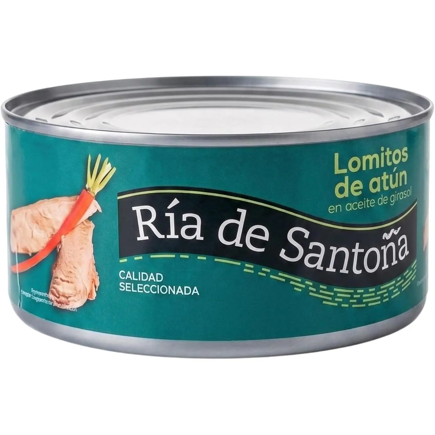 Lomitos de atún en aceite de girasol, Ría de Santoña, Arlequín, conserva cantábrica, lata familiar, 600g escurrido