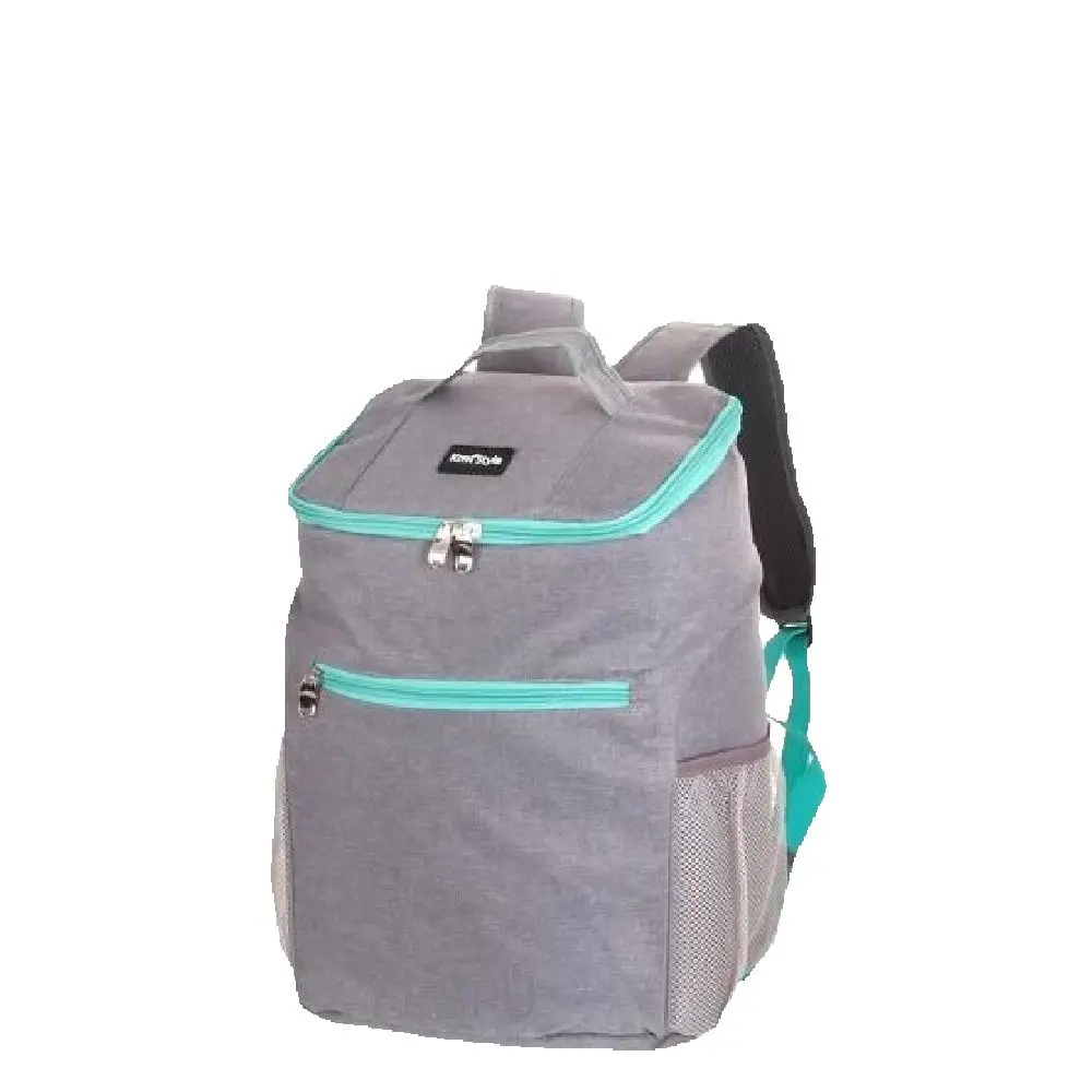 bolso térmico portátil, mochila nevera para playa, viajes, barbacoa, bebida, con cremallera, color gris,cm,fespu
