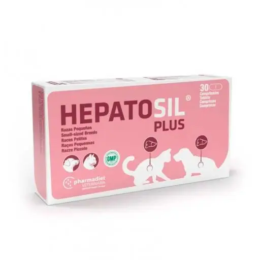 Farmadiet Hepatosil Plus Suplemento para la Función Hepática en Gatos y Perros de razas Pequeñas - 30 Tabletten