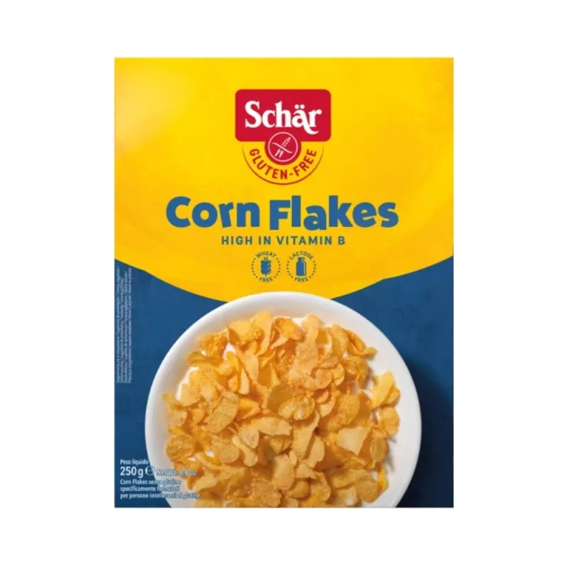 Corn flakes gluten free pack of 3 units 250 grams suitable for vegetarians and vegans schär