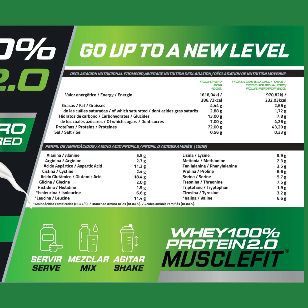 Whey 100% protein 2kg - musclefit │ Musclecult muscle creation