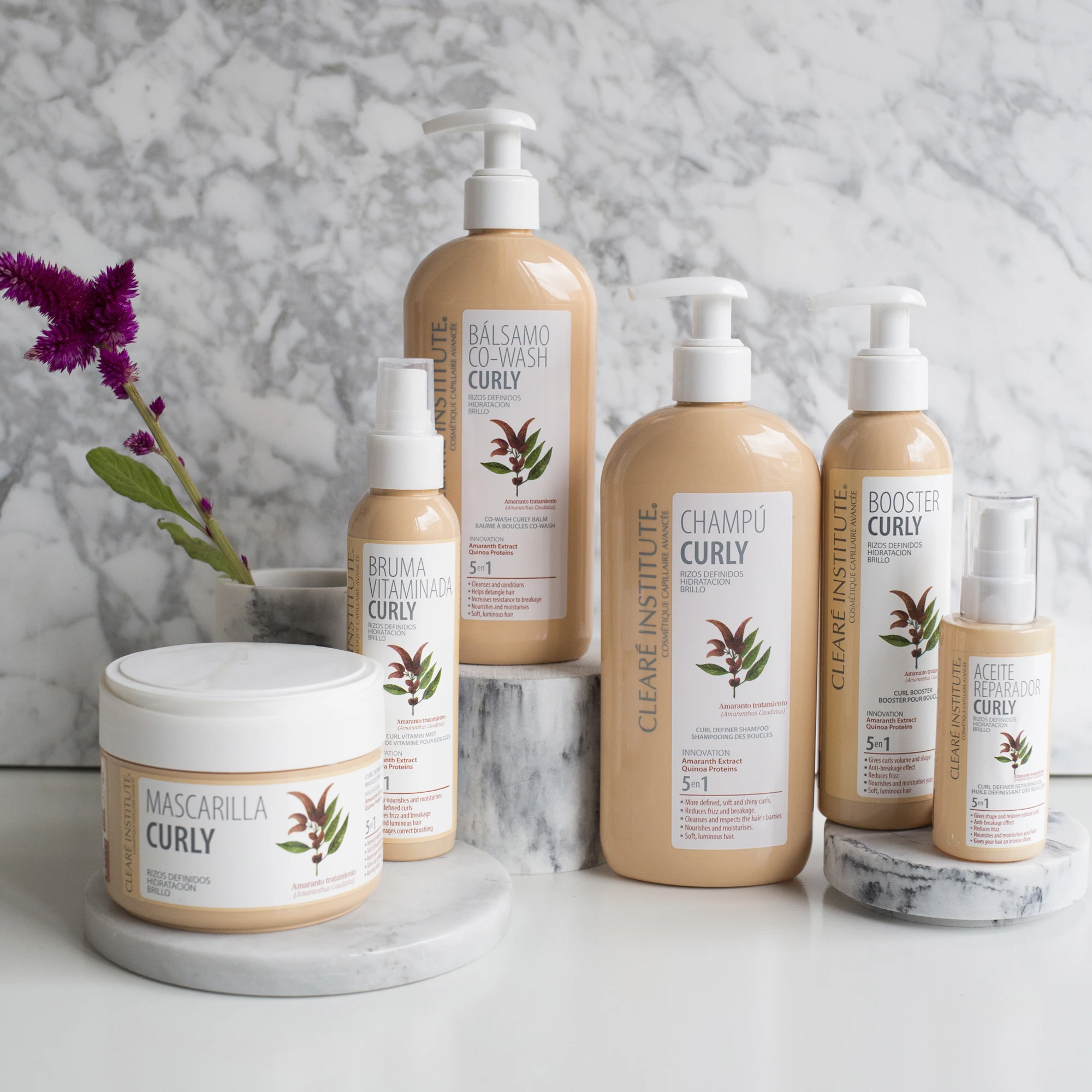 Clearé Institute Repair Oil for Curly Hair - Hydrating Treatment with 89% Natural Ingredients, Anti-Frizz, Enhances Curl Definition, 50ml, Ideal for Curly Method, Nourishes and Restores Dry Hair.