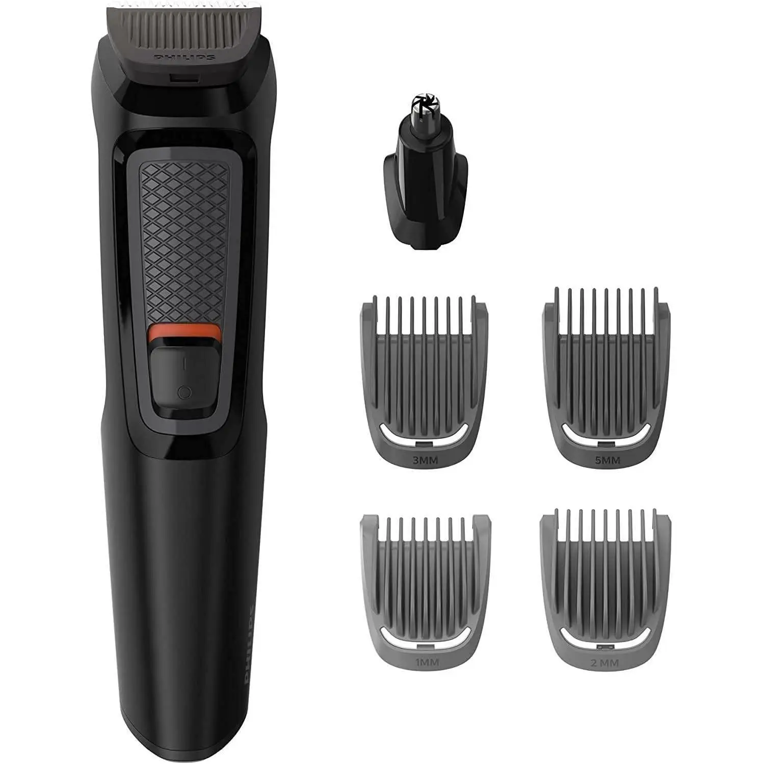 Philips Multigroom Series 3000 all-in-one trimmer 6-in-1 single tool, simple molding for face and hair, nose and ear clipping, rinsing accessories, self-sharpening blades, 11 positions length (0,5-16mm)-MG3710/15