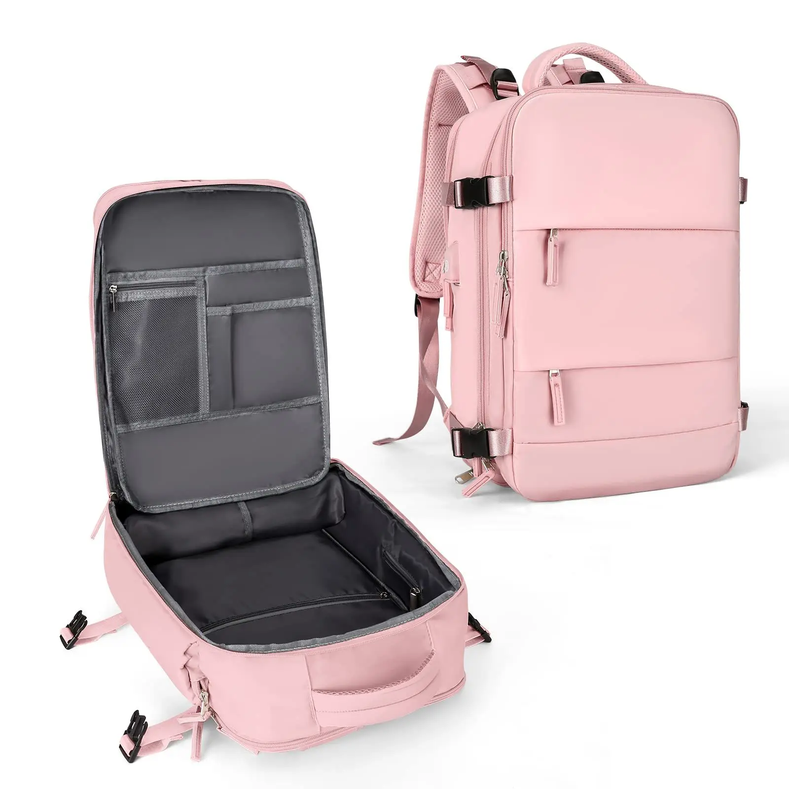 Travel Backpack for Men Women, Personal Item Travel Bag with Multi-Pockets, Airline Approved Carry on Backpack Fits 16inch Laptop, Waterproof Casual Backpack for College,Travel, Work