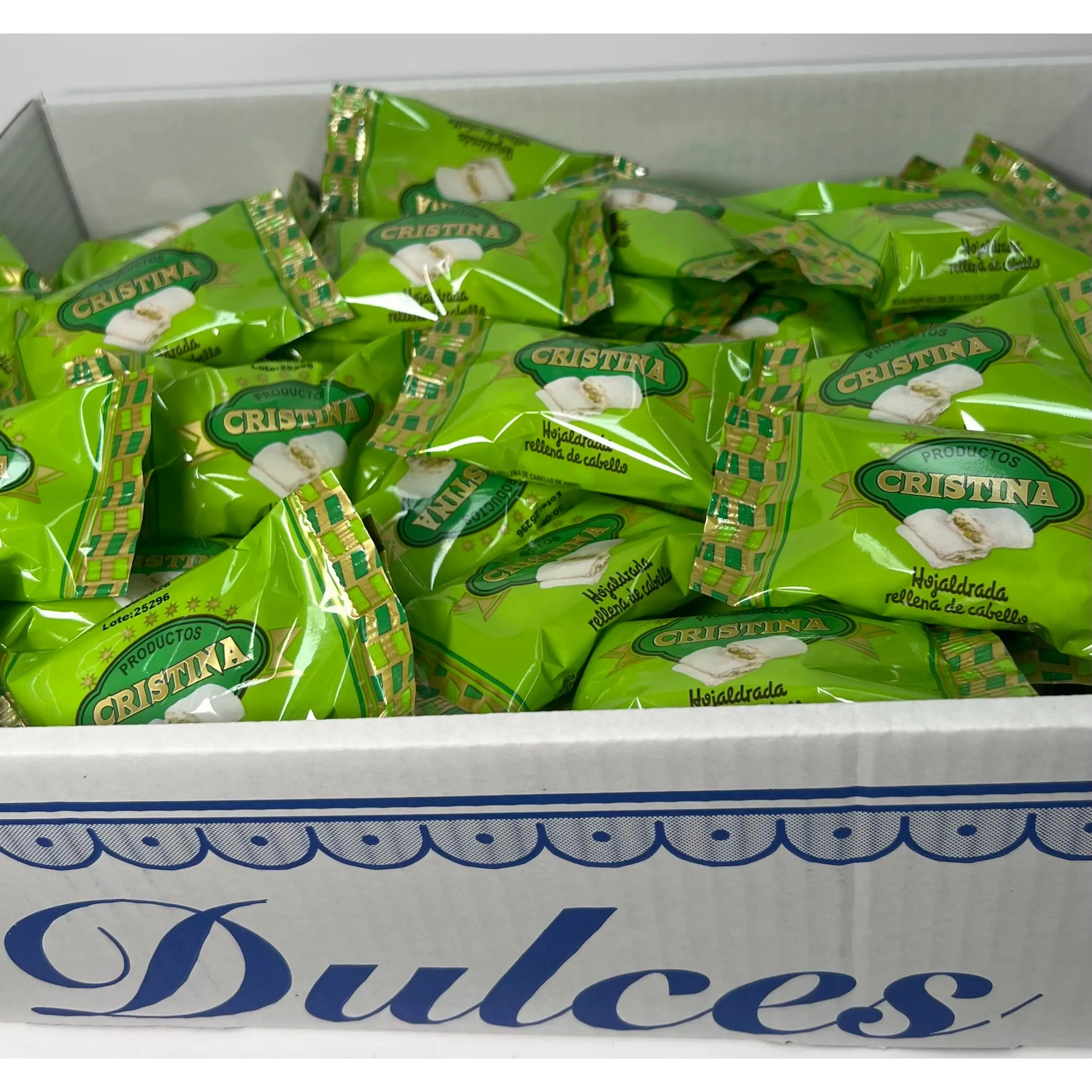 HOJALDRAS RELLENAS DE CABELLO CAJA 3 KG. CRISTINA