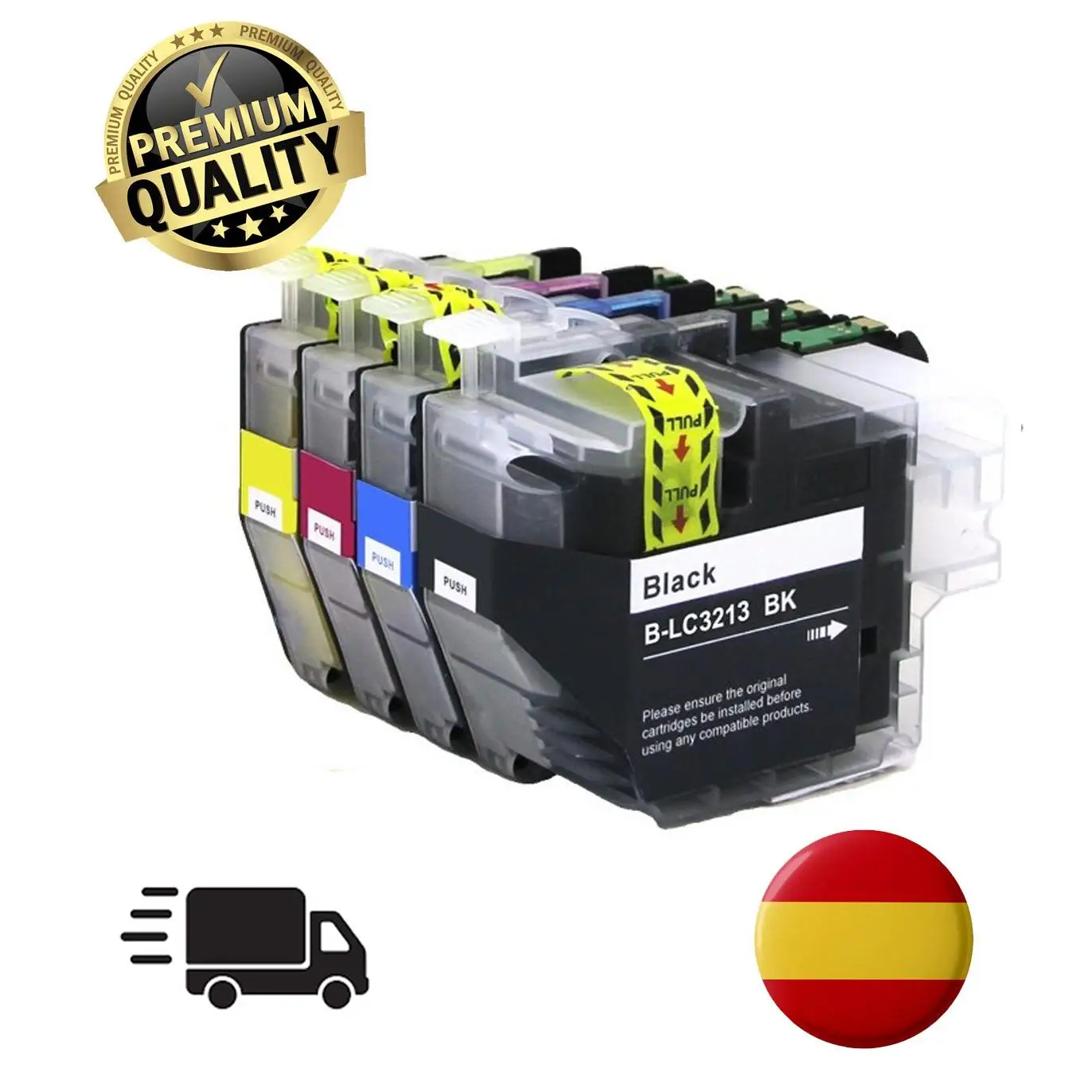 Cartuchos de Tinta Brother LC3213 Compatibles para Impresoras DCP-J770, MFC-J890, MFC-J497 DW y MFC-J491