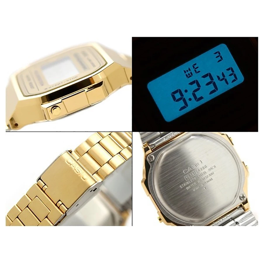 Casio a168wg-9ef collection unisex watch gold