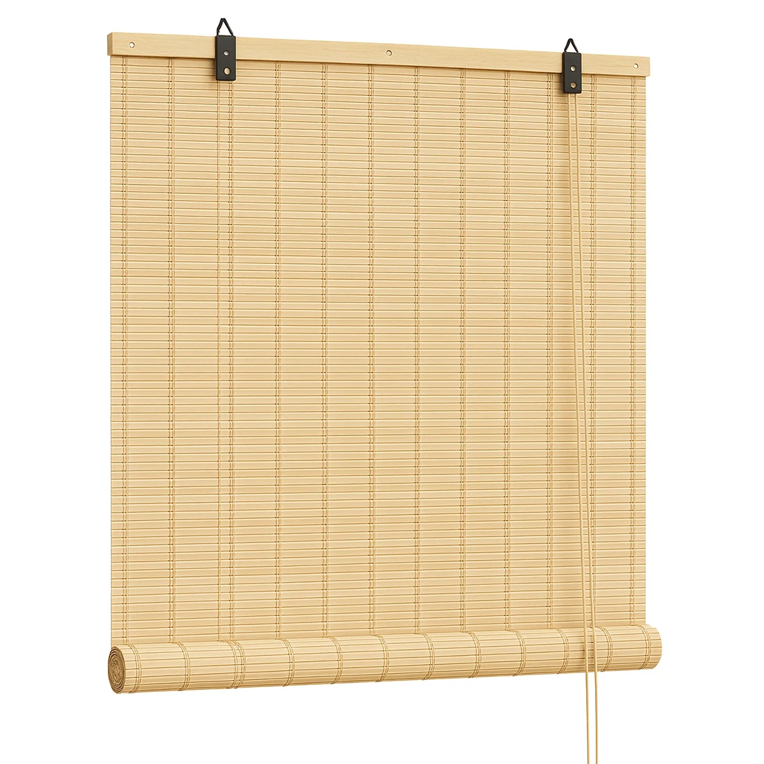 Persiana Enrollable de Bambú Natural para Puertas y Ventanas Decorativa.