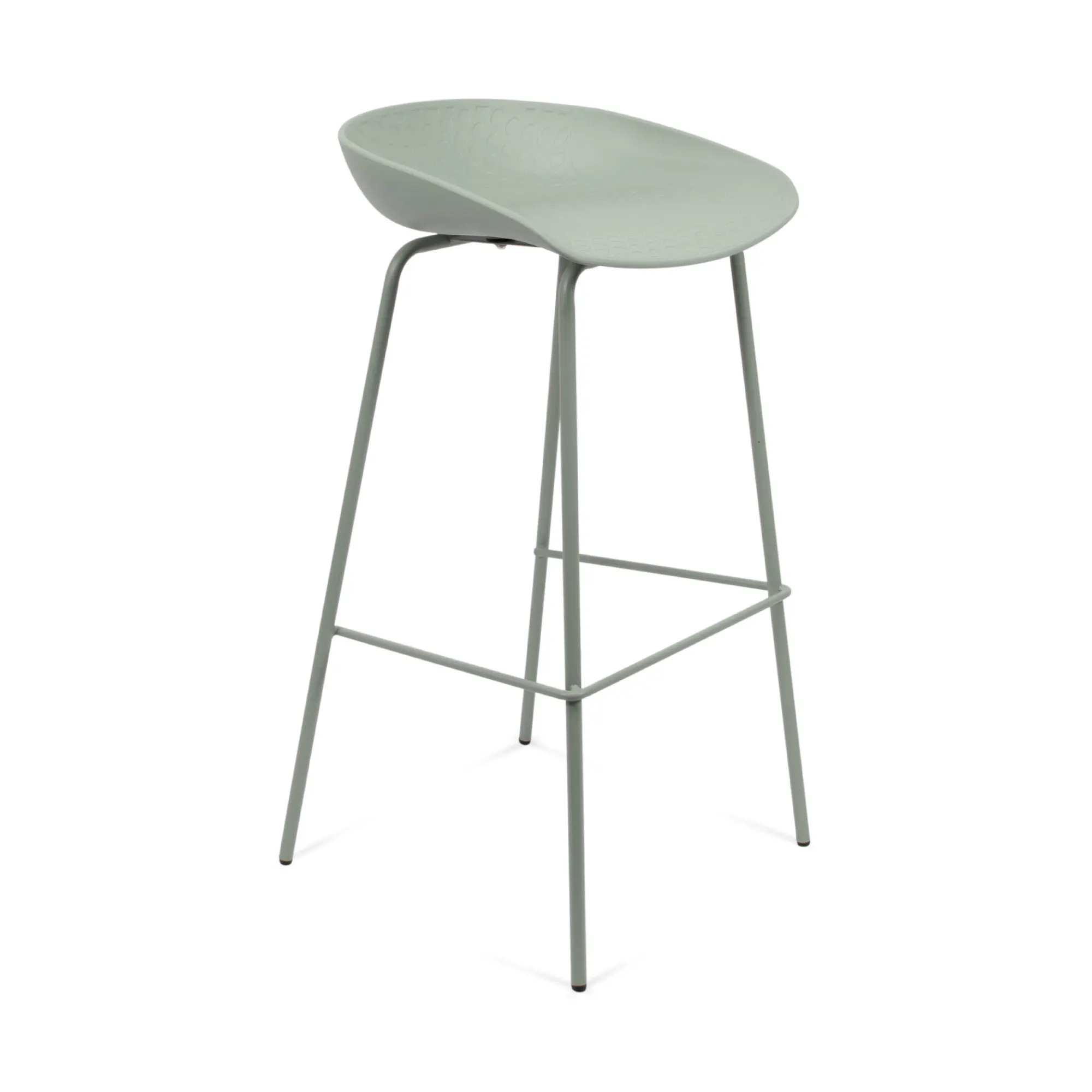 The Secret Home - Taburete de Polipropileno y Metal - Asiento Extra para el Hogar - Ideal para Cocina