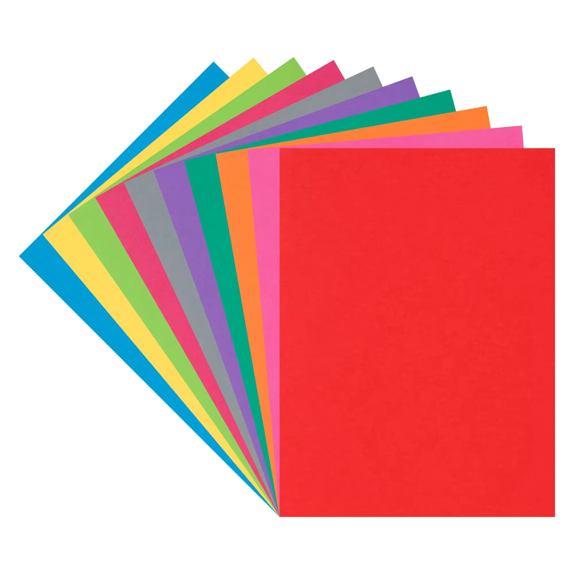 UD - Set 50 Cartulinas A4 180g 21x29.7 cm – Colores Surtidos para Manualidades, Arte y Proyectos Escolares