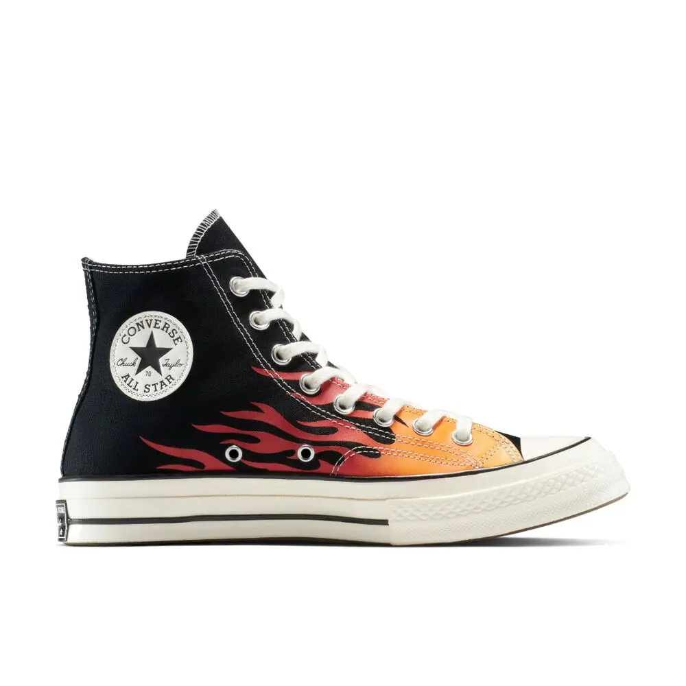 Zapatillas Converse Chuck 70 Fire Black/Red/Yellow con Parche Icónico