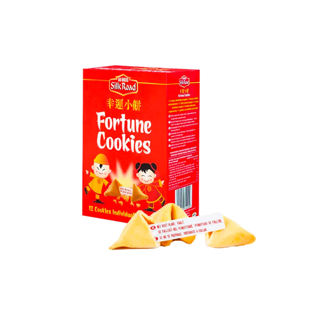 Galletas de la Fortuna con Mensajes en 6 Idiomas - Deliciosas Galletas para un Capricho Divertido - Aperitivos Dulces de Calidad para Compartir - Comida Casera - Regalo Original y Sorprendente