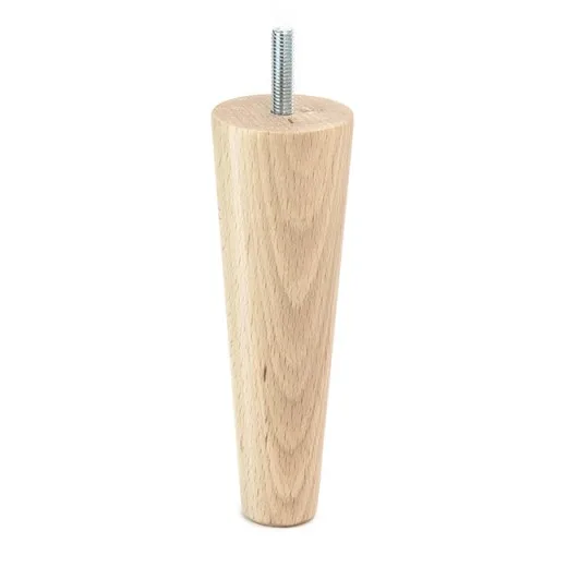 Pata de Madera Cónica H150 M8 Natural para Muebles - Resistente