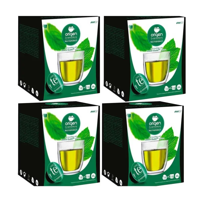 4 cajas de  Té Marrakech  Origen & Sensations, compatibles Dolce Gusto 8435336216108