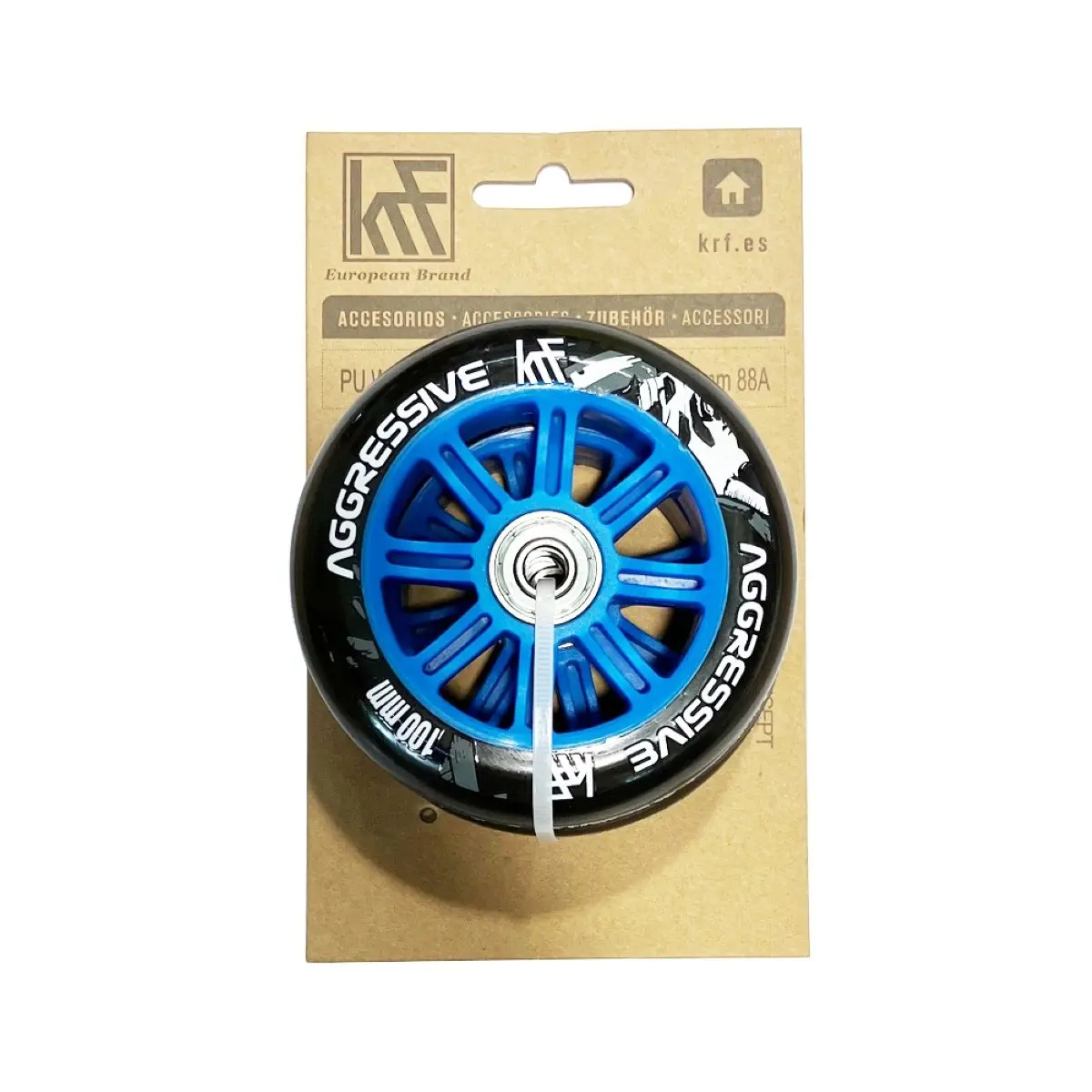 RUEDAS 100MM-88A NEGRO/AZUL 2UD+RODAMIENTOS